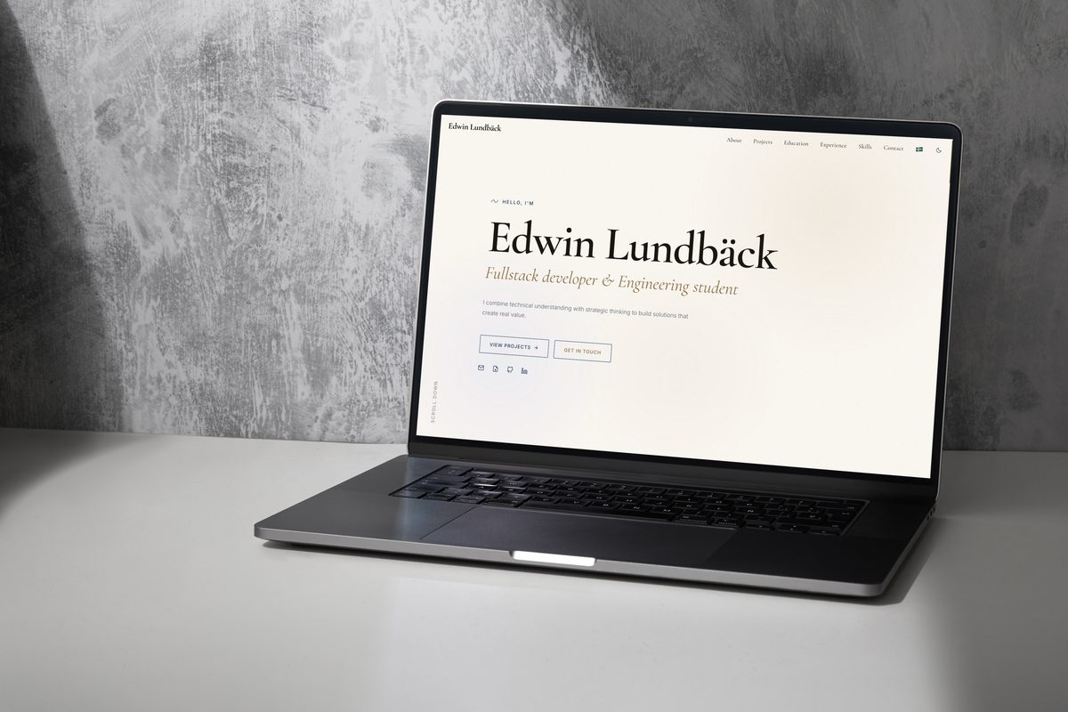 Edwin Lundbäck – Civilingenjör & Fullstack Developer